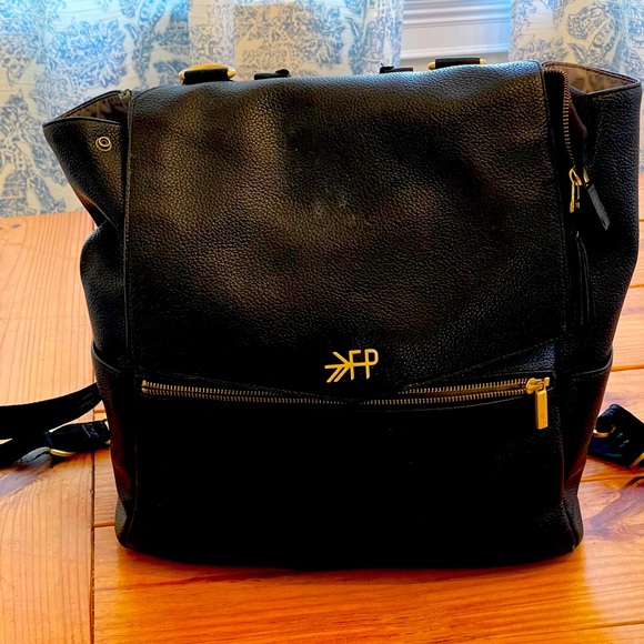 Freshly Picked Diaper Bag - Black Vegan Leather - Picture 1 of 6